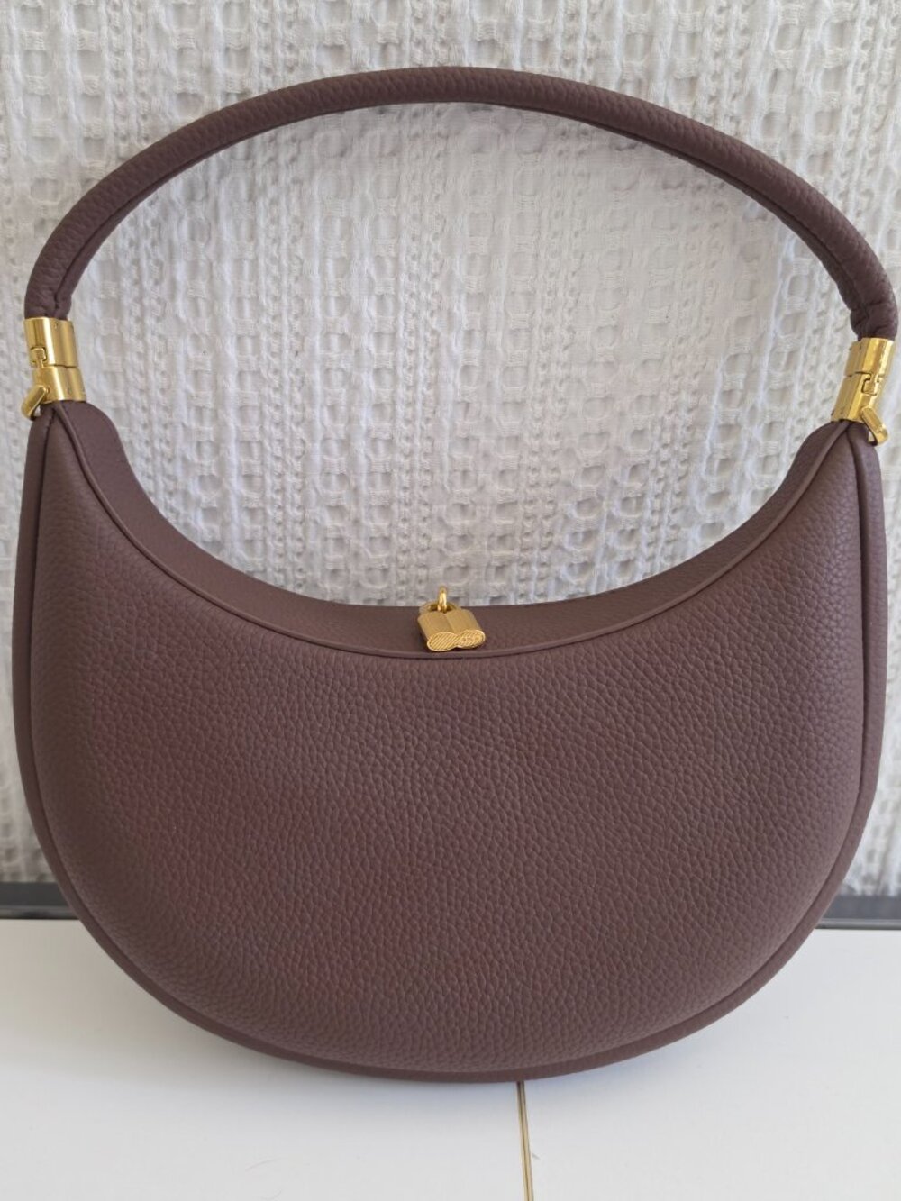 Y2K Style Faux Leather Brown Shoulder Bag Like NEW